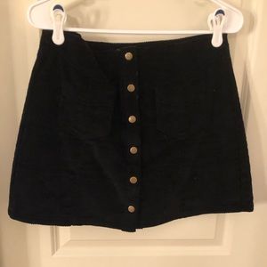 Black Corduroy Skirt